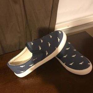 J.Crew crewcuts slide on sneakers w/ shark print